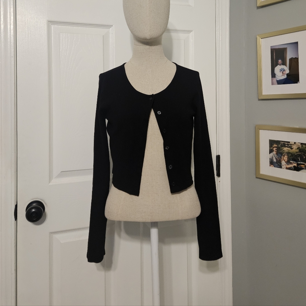 Sunday Best Black Button-Up Cardigan - Picture 2 of 7